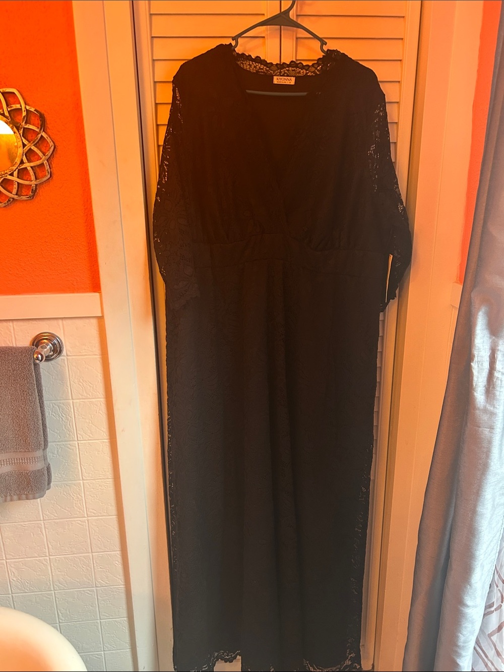 Kiyonna Black Lace Maxi Dress